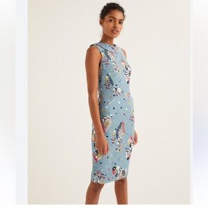 Boden Martha Floral  Blue Dress